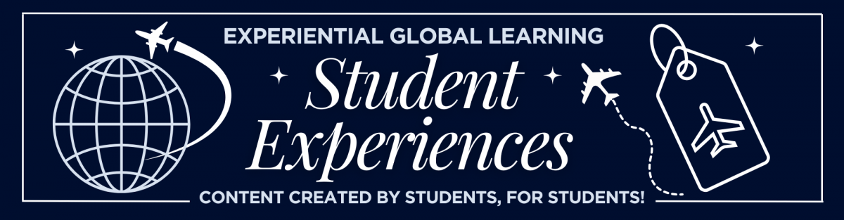Text reads: Experiential Global Learning Student Experiences Content created by students, for students.