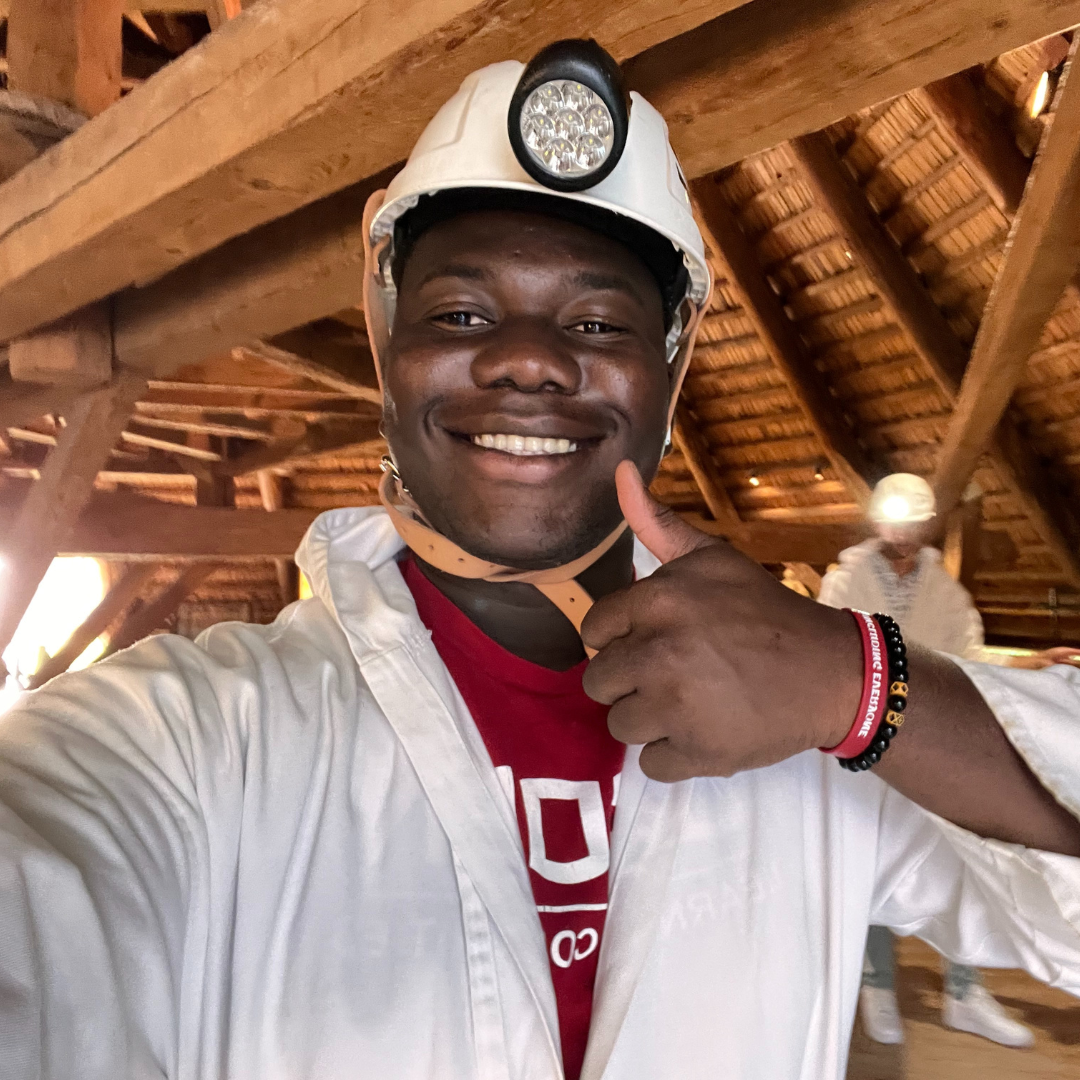 Photo of UConn student Cas studying abroad on the Summer in Ghana Program in Accra, Ghana.