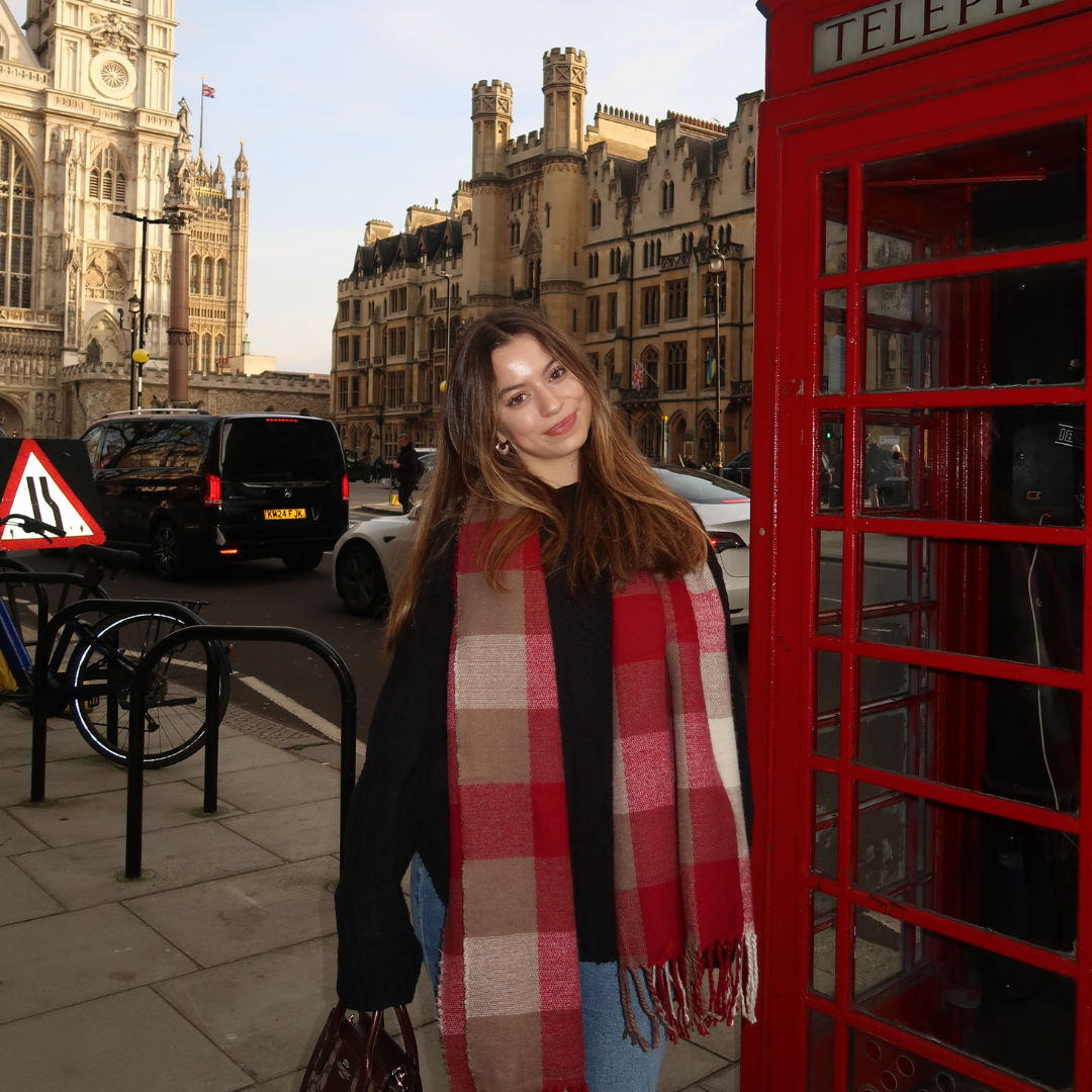 Photo of UConn student Piper studying abroad on the Summer Business in London with Internship Program in London, United Kingdom.