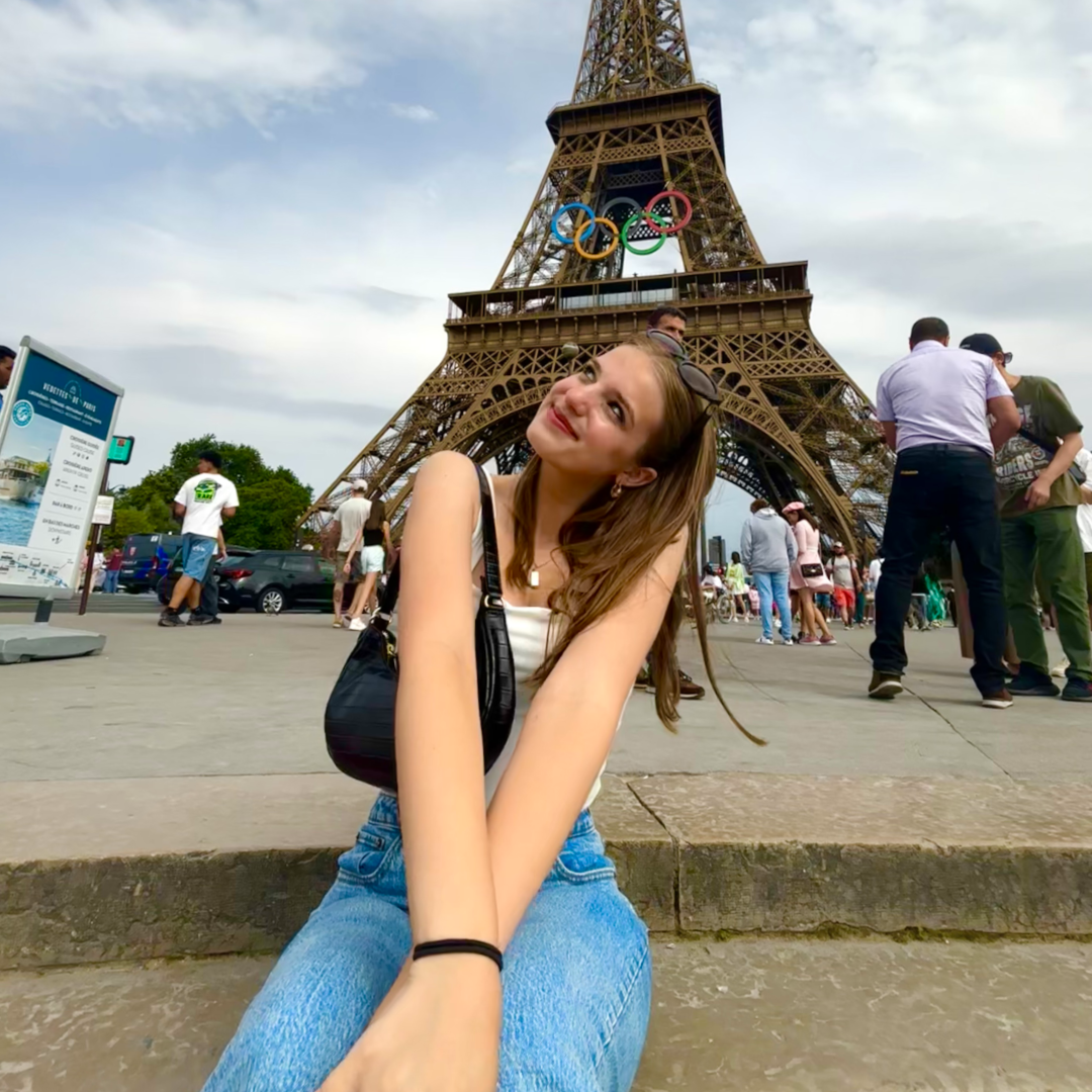 Photo of UConn student Sarah studying abroad on the University of Freiburg, in Freiburg, Germany.